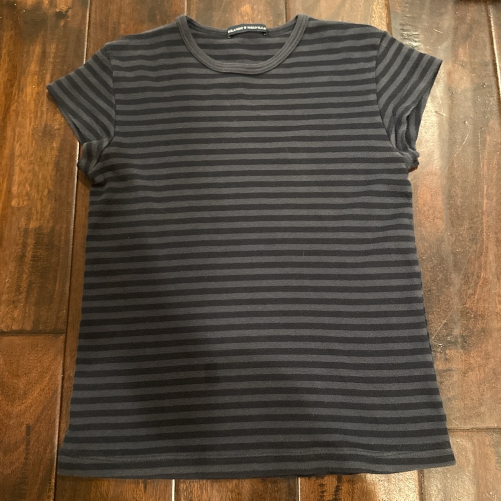 Brandy Melville Dark Striped Tee